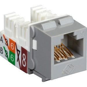 Black Box 25-Pack Gray Unshielded CAT6 Keystone Jack, 110 Punchdown, TAA - PEGASUSS 