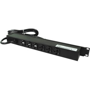 Wiremold Rack Mount 120V/20A/6 Rear O/L /Lighted Switch/15' Cord - PEGASUSS 