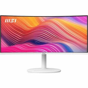 MSI Modern MD342CQPW 34" Class UW-QHD Curved Screen LCD Monitor - 21:9 - Black, White - PEGASUSS 