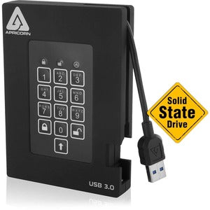 Apricorn Aegis Padlock Fortress A25-3PL256-S4000F 4 TB Solid State Drive - External - PEGASUSS 