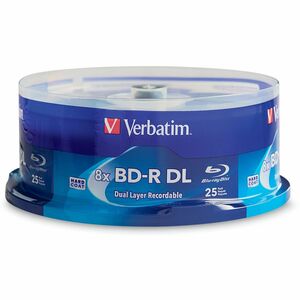Verbatim BD-R DL 50GB 8X Verbatim, Hard Coat, 25pk Spindle - PEGASUSS 