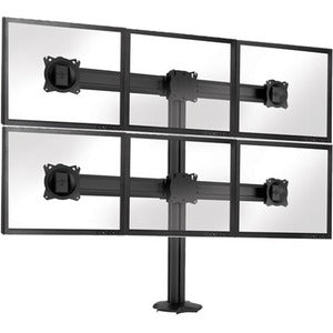 Chief Kontour Grommet Mounted Display Stand - For 4 or 6 Displays - Black - PEGASUSS 