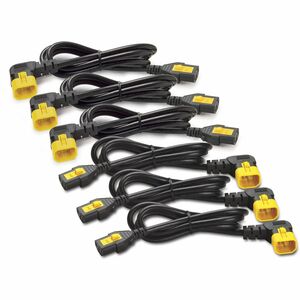 APC NetShelter Power Cord Kit (6 ea), Locking, C13 TO C14 (90 Degree), 0.6m, North America - PEGASUSS 