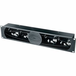 Middle Atlantic UQFP Series Intake Only Fan Panel - 100 CFM Fan Panel - Black Brushed and Anodized - PEGASUSS 
