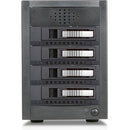 RAIDage JAGE5BT4HDSL-M1 Drive Enclosure 12Gb/s SAS, SATA/600 - Mini-SAS HD Host Interface Tower - Black, Silver - PEGASUSS 