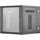 Panduit PanZone Wall Mount Cabinet with Windowed Front Door, 12 RU, Black - PEGASUSS 