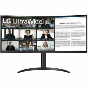 LG Ultrawide 34BR55QC-B 34" Class WQHD Curved Screen LCD Monitor - 21:9 - Textured Black - PEGASUSS 