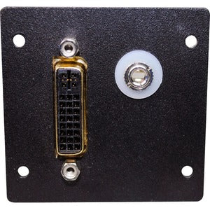 Wiremold DVI F/F Barrel with 3.5mm Stereo with Solder Tabs - PEGASUSS 