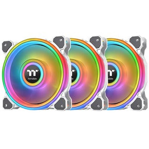 Thermaltake Riing Quad 14 RGB Radiator Fan TT Premium Edition 3 Pack - White - 3 Pack - PEGASUSS 