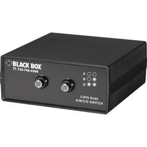 Black Box 3-to-1 CAT6 10-GbE Manual Switch (ABCD) - PEGASUSS 