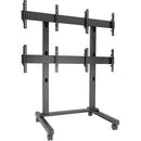 Chief Fusion Large 2x2 Freestanding Video Wall Mobile TV Cart for Displays 42-50" - Black - PEGASUSS 