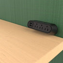 Wiremold Desktop Power Center Slim 3 Outlet 2 USB Black - PEGASUSS 