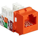 Black Box 25-PK Orange Unshielded CAT6 Keystone Jack, 110 Punchdown, TAA - PEGASUSS 