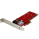StarTech.com 2x M.2 NGFF SSD RAID Controller Card plus 2x SATA III Ports - PCIe - Two Slot PCI Express M.2 RAID Card plus Two SATA Ports - PEGASUSS 