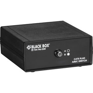 Black Box RJ45 2-to-1 CAT6 Ethernet 10G Manual Desktop Switch - PEGASUSS 