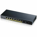 ZYXEL GS1100-10HP 8-Port Gigabit PoE Switch | 8 PoE+ Ports at 130W with 2 SFP Uplinks - PEGASUSS 