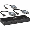Eaton Tripp Lite Series 3-Port DisplayPort to HDMI Splitter/Extender Kit over Cat6, MST Hub, 8K/4K 60 Hz, DP 1.4, Up to 230 ft. (70 m), TAA - PEGASUSS 