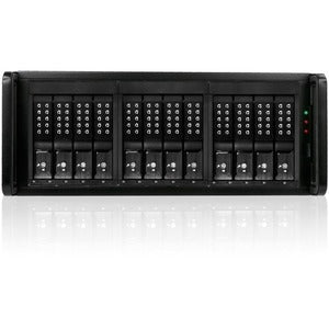 RAIDage JAGE412MSBK-DE Drive Enclosure 12Gb/s SAS, SATA/600 - Mini-SAS HD Host Interface - 4U Rack-mountable - Black
