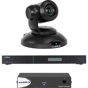 Vaddio EasyIP 10 Base Kit - Includes EasyIP PTZ Camera, EasyIP Decoder, and Luxul Network Switch - Black - PEGASUSS 
