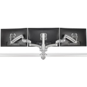 Chief KX Low-Profile Triple Monitor Arm Desk Mount - For Displays 10-32" - Silver - PEGASUSS 