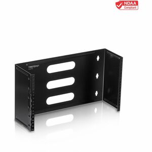 TRENDnet 6U 19-inch Hinged Wall Mount Bracket for Patch Panels and PDU Power Strips, TC-WP6U, Supports EIA-310, Steel Construction, Use with TRENDnet TC-P24C6 & TC-P16C6 Patch Panels (sold separately) - PEGASUSS 