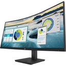 HP P34HC G4 34" Class WQHD Curved Screen LCD Monitor - 21:9 - Black - PEGASUSS 