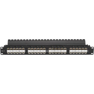 Black Box CAT6 Feed-Through Patch Panel - 1U, Unshielded, 48-Port - PEGASUSS 
