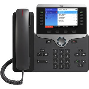 Cisco 8851 IP Phone - Corded/Cordless - Corded - Bluetooth - 5 Multiple Conferencing - Wall Mountable, Desktop - PEGASUSS 