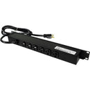 Wiremold Rack Mount 120V/20A/6 Rear O/L /6' Cord/Built In Ammeter - PEGASUSS 