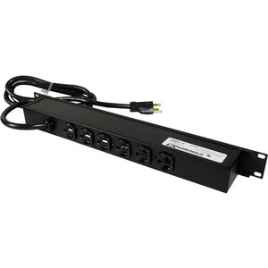 Wiremold Rack Mount 120V/20A/6 Rear O/L /6' Cord/Built In Ammeter - PEGASUSS 