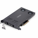 StarTech.com Dual-Bay M.2 NVMe SSD to PCIe x8 Removable Mobile Rack; Bifurcation Required; Tool-less Installation, PCIe Hot-Swap Drive Bay - PEGASUSS 