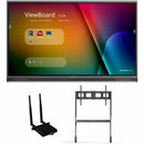 ViewSonic ViewBoard IFP7552-1C-E4 - 4K Interactive Display with WiFi Adapter and Slim Trolley Cart - 400 cd/m2 - 75" - PEGASUSS 