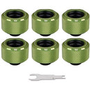 Thermaltake Pacific C-PRO G1/4 PETG Tube 16mm OD Compression - Green (6-Pack Fittings) - PEGASUSS 