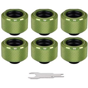 Thermaltake Pacific C-PRO G1/4 PETG Tube 16mm OD Compression - Green (6-Pack Fittings) - PEGASUSS 