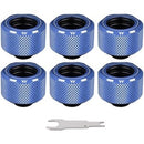 Thermaltake Pacific C-PRO G1/4 PETG Tube 16mm OD Compression - Blue (6-Pack Fittings) - PEGASUSS 