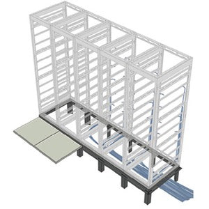 Middle Atlantic 3 Bay Riser Base for 48 Inch Deep for SNE Racks, 24 Inches Wide Racks - PEGASUSS 