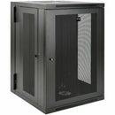 Eaton Tripp Lite Series SmartRack 18U UPS-Depth Wall-Mount Half-Height Rack Enclosure, Hinged Back - PEGASUSS 