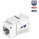 TRENDnet Cat6 Keystone Jack 50-Pack Bundle, TC-K50C6, Compatible with Cat5/Cat5e/Cat6 Cabling Cat6 RJ45 Keystone Jacks, Use with the TC-KP24 or TC-KP48 Blank Keystone Patch Panels (Sold Separately) - PEGASUSS 