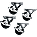 Middle Atlantic Set of 4 Non-Locking Commercial Grade Casters - PEGASUSS 