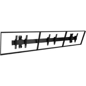 Chief Fusion Large 3x1 Menu Board Wall Mount - For Displays 40-55" - Black - PEGASUSS 