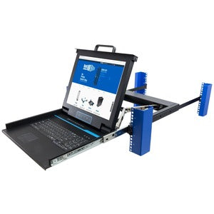 Rack Solutions 1U Sliding KVM with Keyboard, Trackpad and 17in Monitor (1 KVM Port) - PEGASUSS 