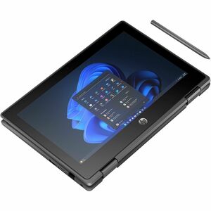 HP Pro x360 Fortis G11 11.6" Touchscreen Rugged Convertible 2 in 1 Notebook - HD - Intel N-Series N100 - vPro Technology - 4 GB - 128 GB SSD - Jack Black - PEGASUSS 