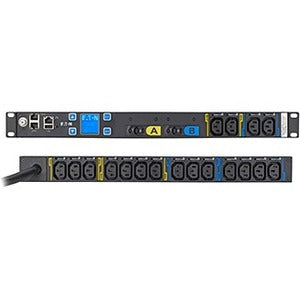 Eaton Metered Input rack PDU, 1U, L6-30P input, 10 ft cord, Single-phase, 200-240V, Outlets: (18) C13 Outlet grip - PEGASUSS 
