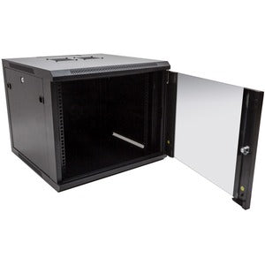 Rack Solutions 9U Wall Mount Cabinet 600mm x 600mm (WxD) with Glass Door - PEGASUSS 