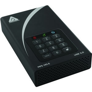 Apricorn Aegis Padlock DT FIPS ADT-3PL256F-12TB 12 TB Desktop Hard Drive - External - Black - TAA Compliant - PEGASUSS 
