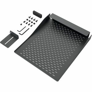Heckler Design Mounting Panel for Camera, Video Conferencing Camera, Power Adapter, PTZ Camera, Video Bar, Sound Bar Speaker, Power Strip - Black Gray - PEGASUSS 