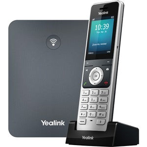 Yealink W76P IP Phone - Cordless - Corded - DECT - Wall Mountable, Desktop - Alabaster Silver, Classic Gray - PEGASUSS 