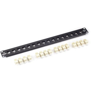 Black Box Connect Rackmount Preloaded Fiber Panel - 1U, (16) LC Duplex - PEGASUSS 