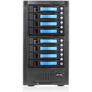 RAIDage JAGE6BT8HDBL Drive Enclosure 12Gb/s SAS, SATA/600 - Mini-SAS HD Host Interface Tower - Black, Blue - PEGASUSS 