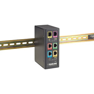 Black Box Industrial Ethernet Extender Multi-Drop Unit - G-SHDSL 2-Wire, 15-Mbps - PEGASUSS 